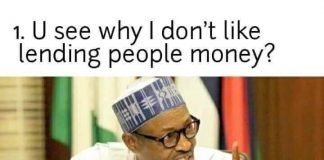 You see why i don't like lending people money