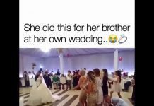 She did this for her brother at her own wedding