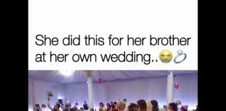 She did this for her brother at her own wedding