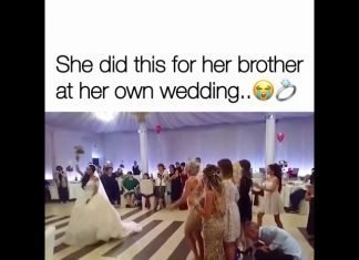 She did this for her brother at her own wedding