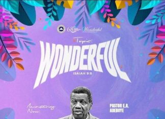 Wonderful - Pastor E. A Adeboye Mp3 Download